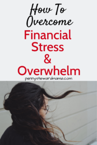 Financial stress and anxiety keeping you awake at night? Completely overwhelmed by your financial situation? Start with these 4 steps to overcome financial stress, anxiety, and overwhelm! #financialstress #money 
