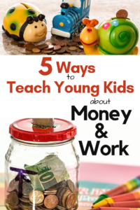 Ready to begin teaching your young child about money? Parents, start here with these money management principles! Use these money tips to help your child learn that money comes from work, and that there’s not an unlimited supply growing on trees! #kidsandmoney #teachyourkids
