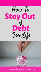how to stay out of debt for life