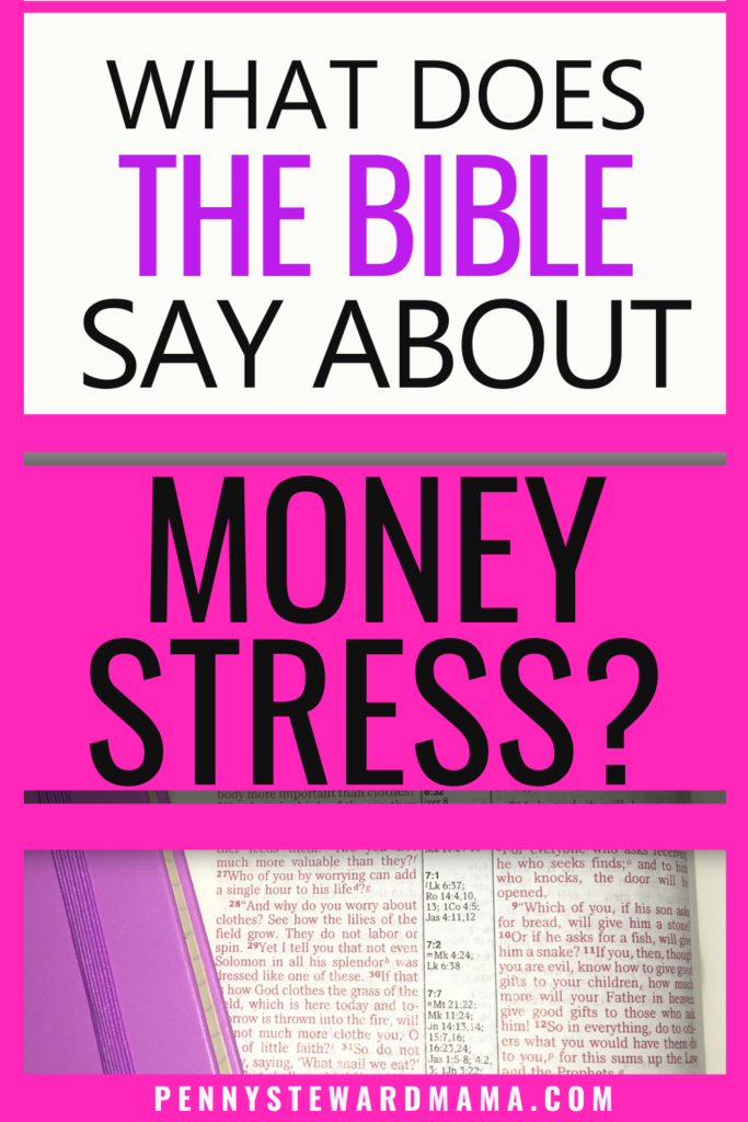 What does the Bible say about money stress?
